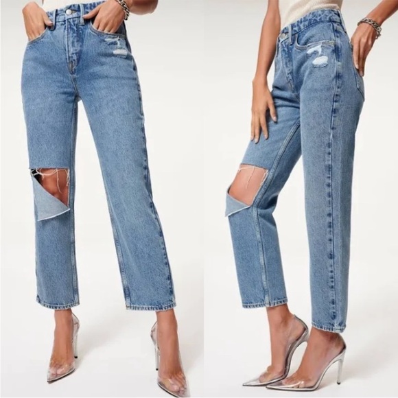 Good American Denim - Good American 90s Duster Straight Leg Jeans